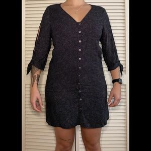 SaltwaterLUXE Dress - Large - Black with White Polka Dots